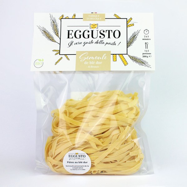 Paquet de tagliatelles fraîches bio au blé dur Eggusto